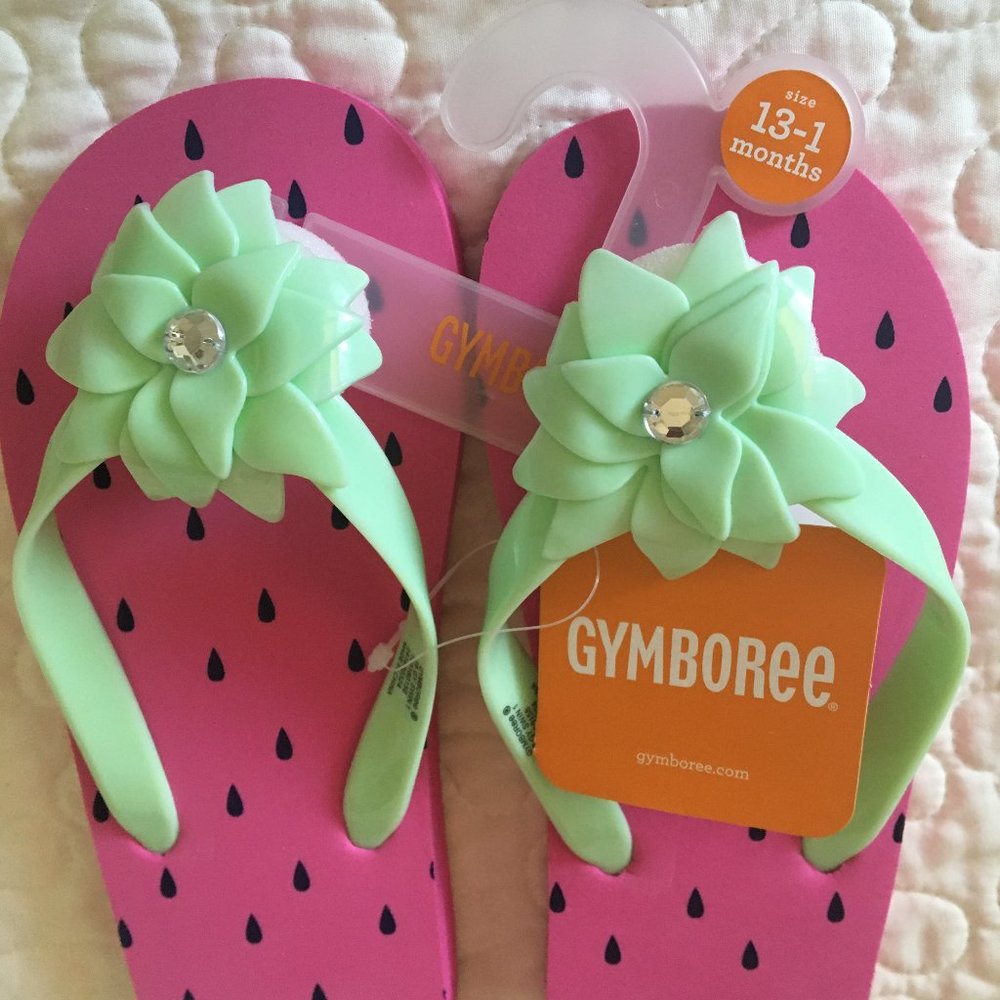 "Swim Shop" Girls Strawberry Flip  Flops - Picture 2 of 3